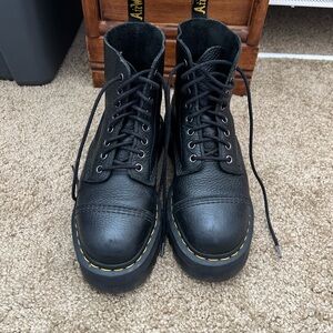 Dr. Martens Black Leather Men's Boots